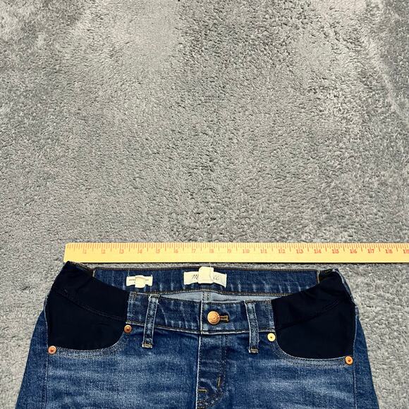 Madewell Maternity Jeans Womens 27 (30x26) Blue Classic Straight Stretch Cropped - Picture 12 of 12